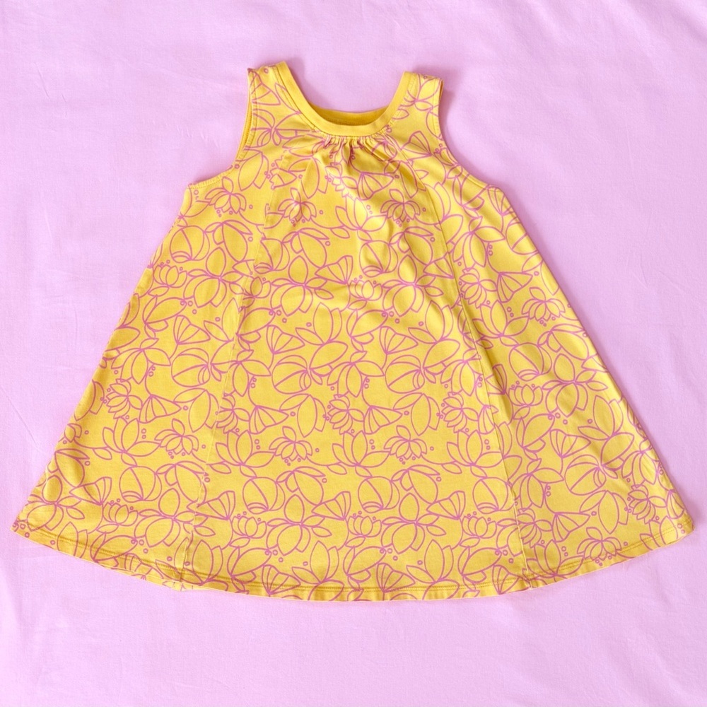 Tea Collection Yellow Floral Sleeveless Dress Sz 6